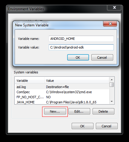 System var edit modal